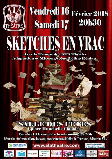 Affiche theatre Sketches en vrac spectacle Céline Réniau